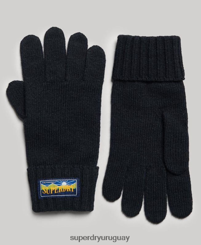 uy Superdry hombres guantes radar de mezcla de lana Armada DT2N8Z1713 accesorios