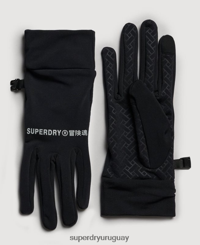 uy Superdry hombres revestimientos de guantes de nieve negro DT2N8Z1392 accesorios