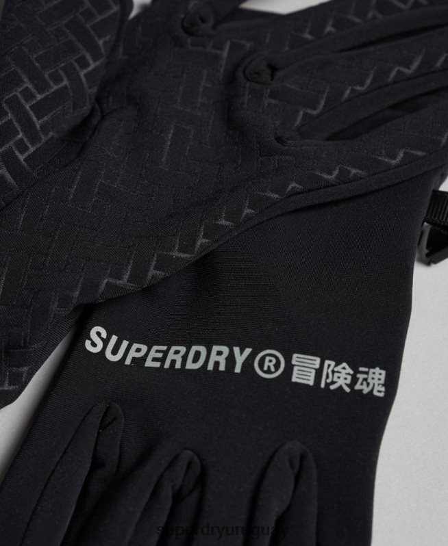 uy Superdry hombres revestimientos de guantes de nieve negro DT2N8Z1392 accesorios