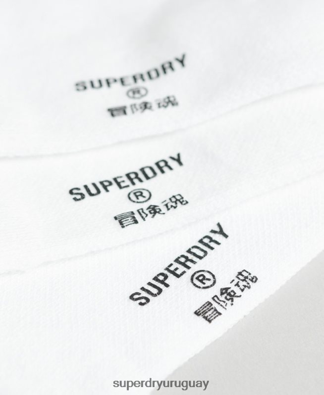 uy Superdry hombres Pack de calcetines deportivos de algodón orgánico blanco DT2N8Z1678 accesorios