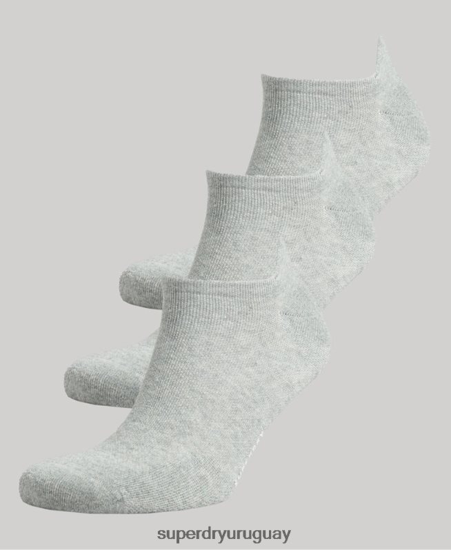 uy Superdry hombres Pack de calcetines deportivos de algodón orgánico gris DT2N8Z1659 accesorios