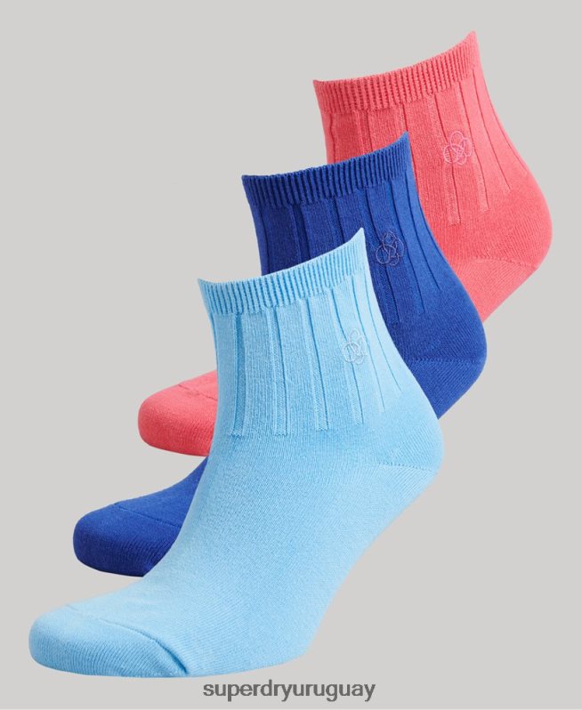 uy Superdry hombres Pack de calcetines tobilleros de algodón orgánico multi DT2N8Z1664 accesorios