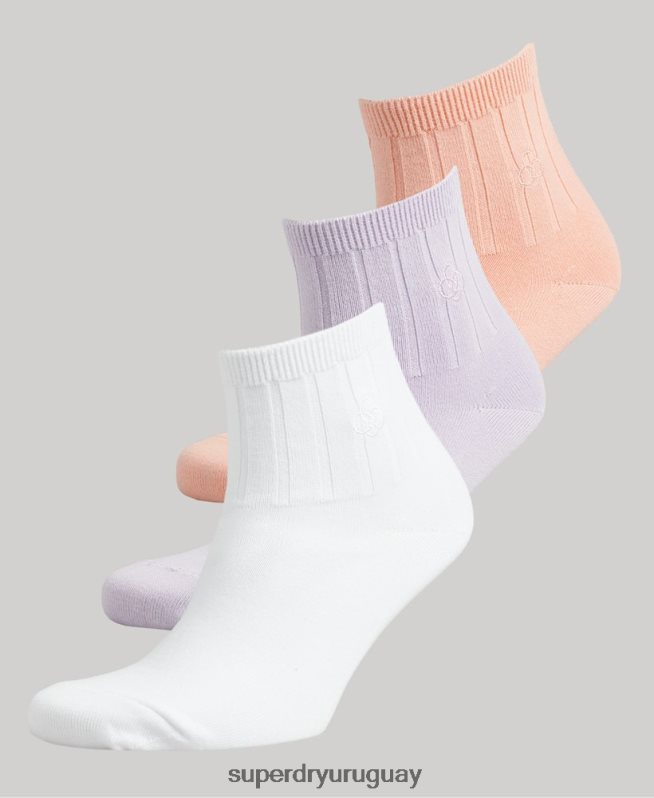 uy Superdry hombres Pack de calcetines tobilleros de algodón orgánico multi DT2N8Z1729 accesorios