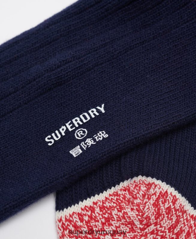 uy Superdry hombres calcetines de tubo Heritage de algodón orgánico Armada DT2N8Z1827 accesorios