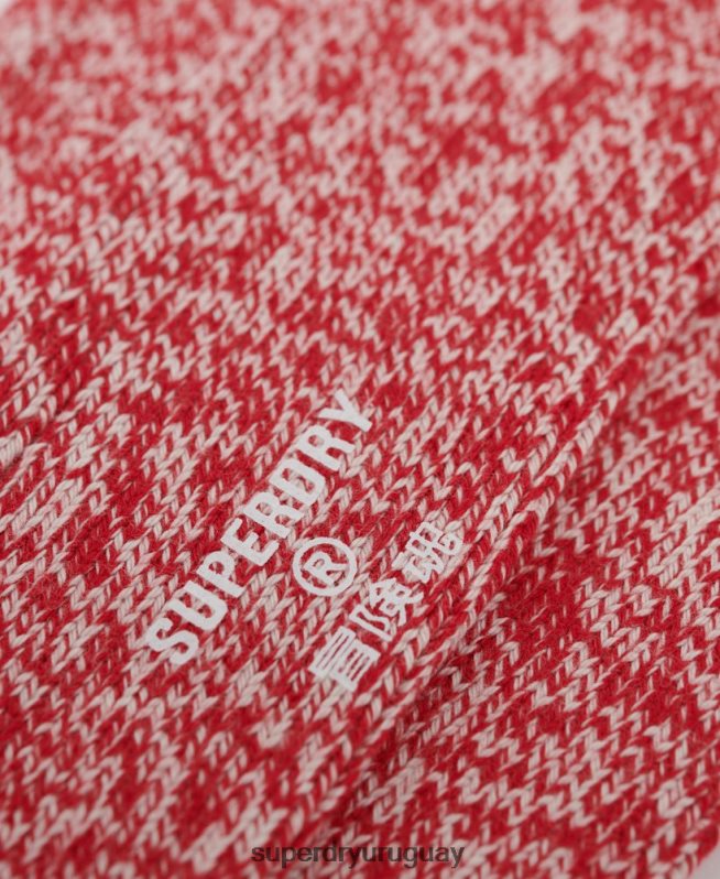 uy Superdry hombres calcetines de tubo Heritage de algodón orgánico rojo DT2N8Z1829 accesorios
