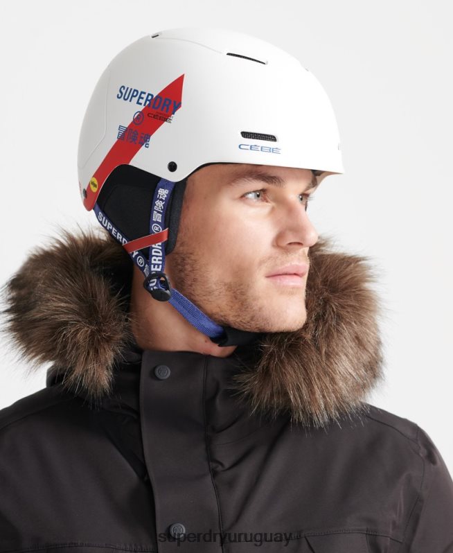 uy Superdry hombres casco cebe pow mips blanco DT2N8Z1396 accesorios