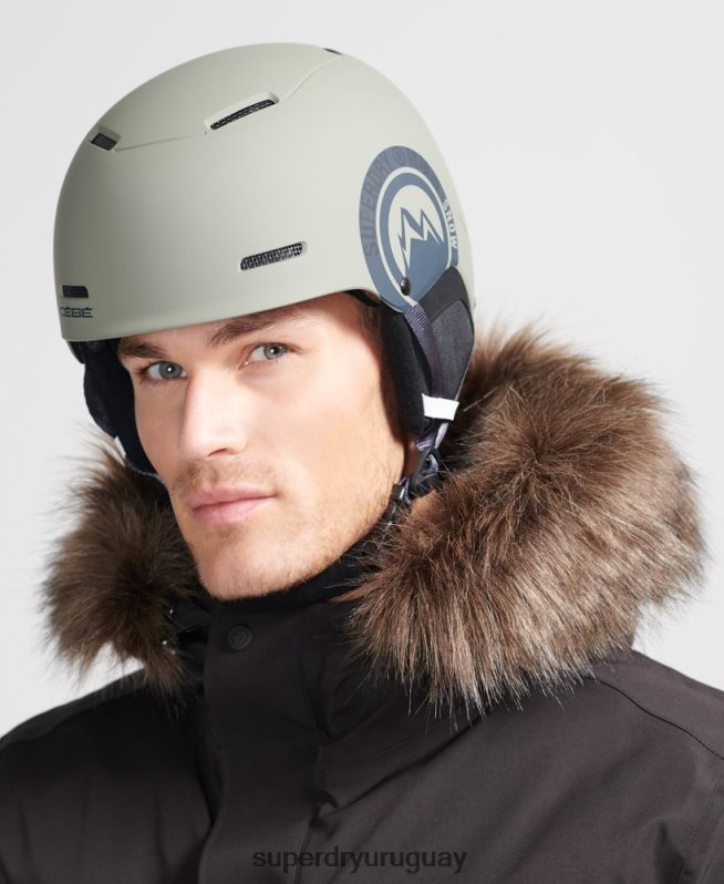 uy Superdry hombres casco cebe pow mips verde DT2N8Z1398 accesorios