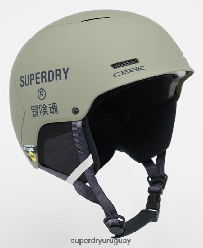 uy Superdry hombres casco cebe pow mips verde DT2N8Z1398 accesorios