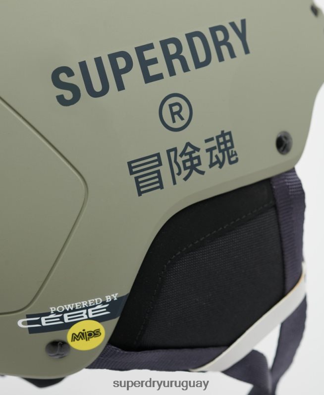 uy Superdry hombres casco cebe pow mips verde DT2N8Z1398 accesorios