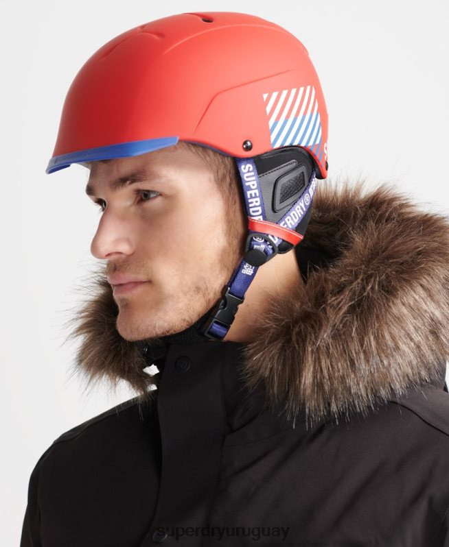 uy Superdry hombres cebe concurso visera último casco rojo DT2N8Z1402 accesorios