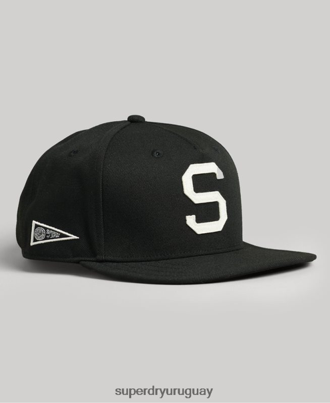 uy Superdry hombres gorra b-boy con gráfico negro DT2N8Z1647 accesorios