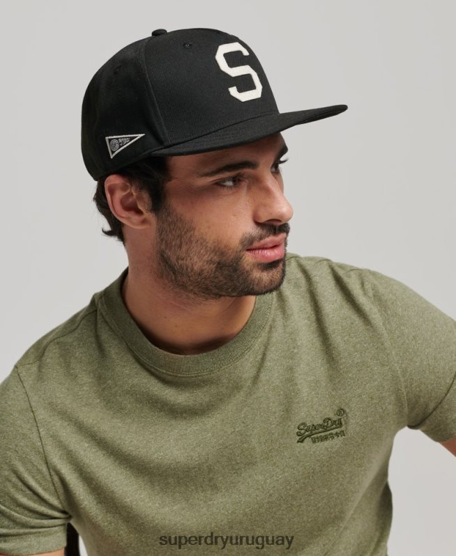 uy Superdry hombres gorra b-boy con gráfico negro DT2N8Z1647 accesorios