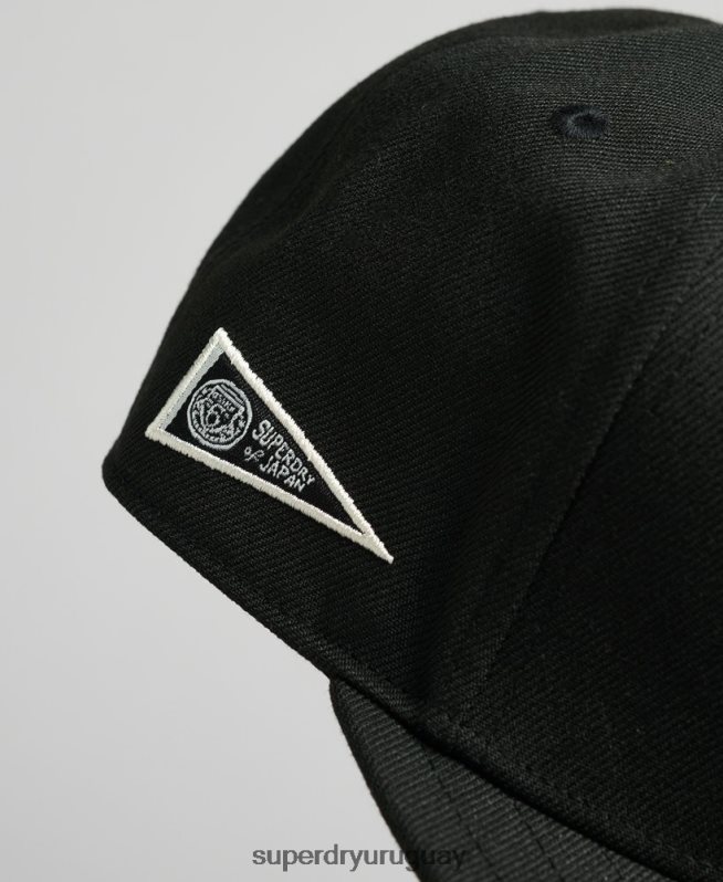 uy Superdry hombres gorra b-boy con gráfico negro DT2N8Z1647 accesorios