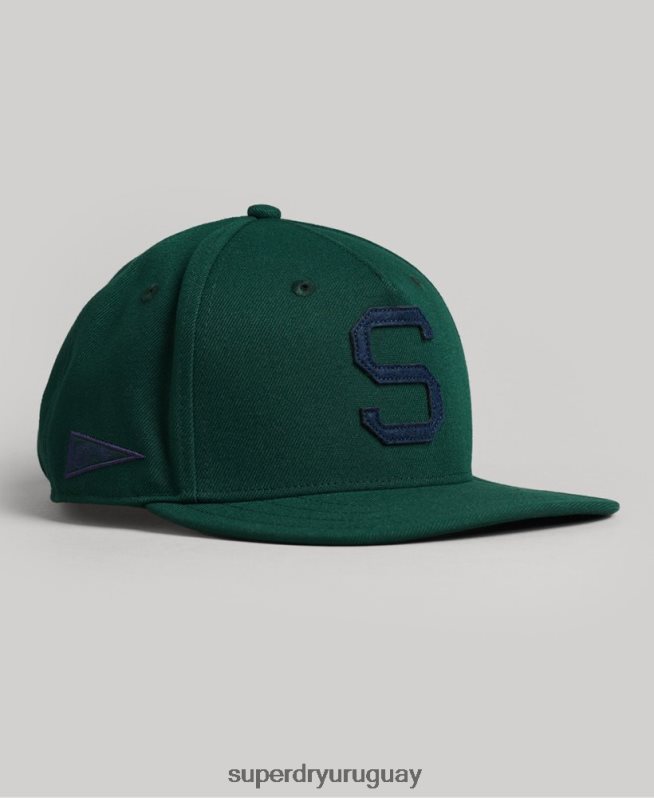 uy Superdry hombres gorra b-boy con gráfico verde DT2N8Z1676 accesorios