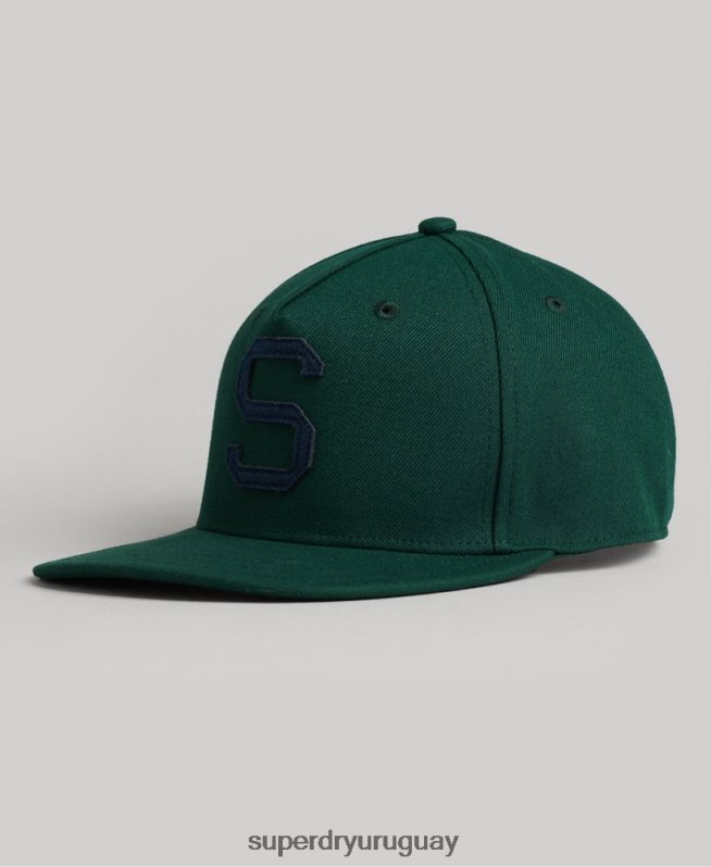 uy Superdry hombres gorra b-boy con gráfico verde DT2N8Z1676 accesorios