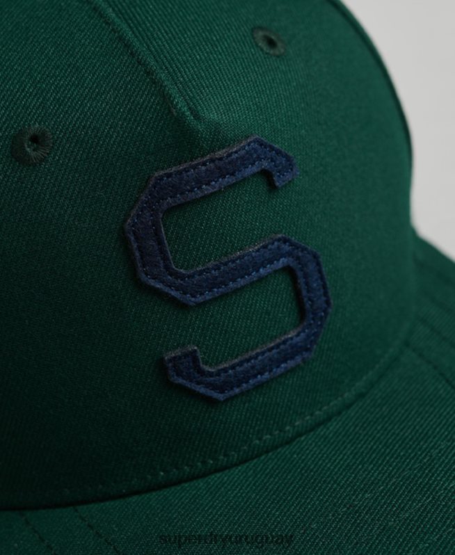 uy Superdry hombres gorra b-boy con gráfico verde DT2N8Z1676 accesorios