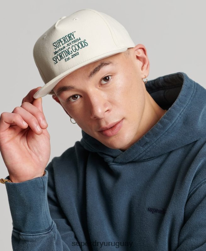 uy Superdry hombres gorra b-boy crema DT2N8Z1643 accesorios