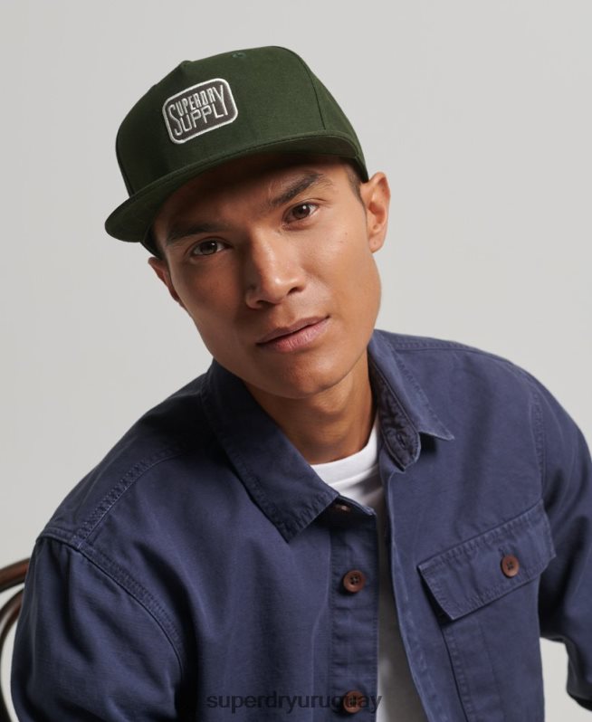 uy Superdry hombres gorra b-boy verde DT2N8Z1746 accesorios