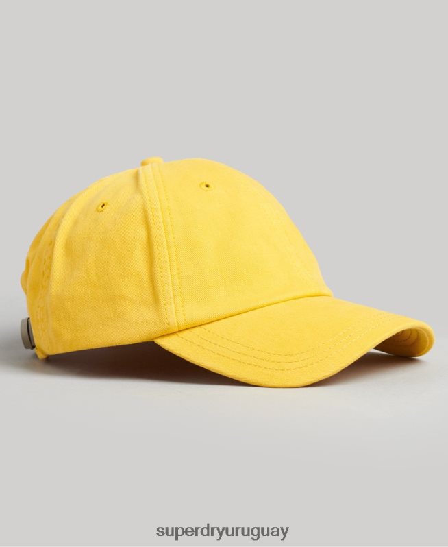 uy Superdry hombres gorra bordada vintage amarillo DT2N8Z1748 accesorios