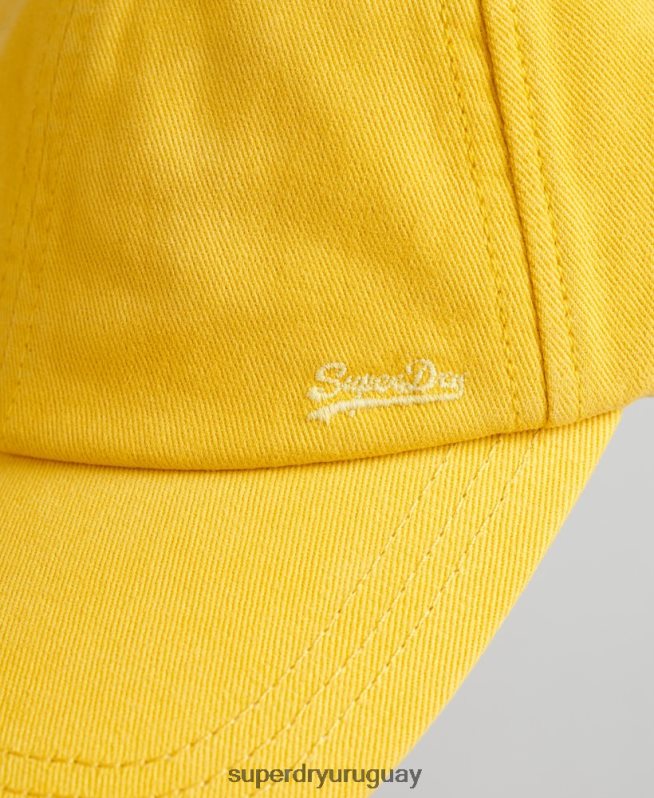 uy Superdry hombres gorra bordada vintage amarillo DT2N8Z1748 accesorios