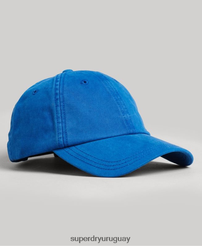 uy Superdry hombres gorra bordada vintage azul DT2N8Z1625 accesorios