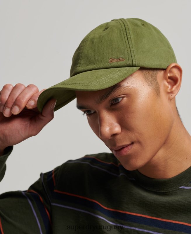 uy Superdry hombres gorra bordada vintage caqui DT2N8Z1615 accesorios
