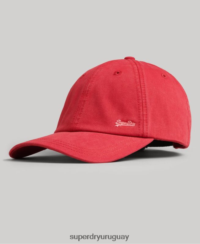 uy Superdry hombres gorra bordada vintage rojo DT2N8Z1644 accesorios