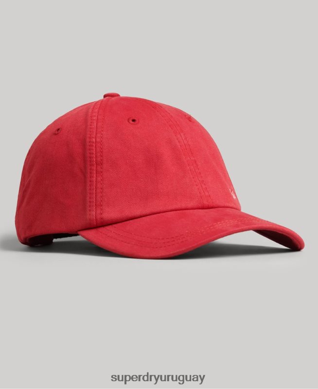 uy Superdry hombres gorra bordada vintage rojo DT2N8Z1644 accesorios
