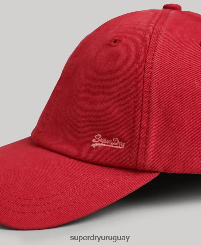 uy Superdry hombres gorra bordada vintage rojo DT2N8Z1644 accesorios