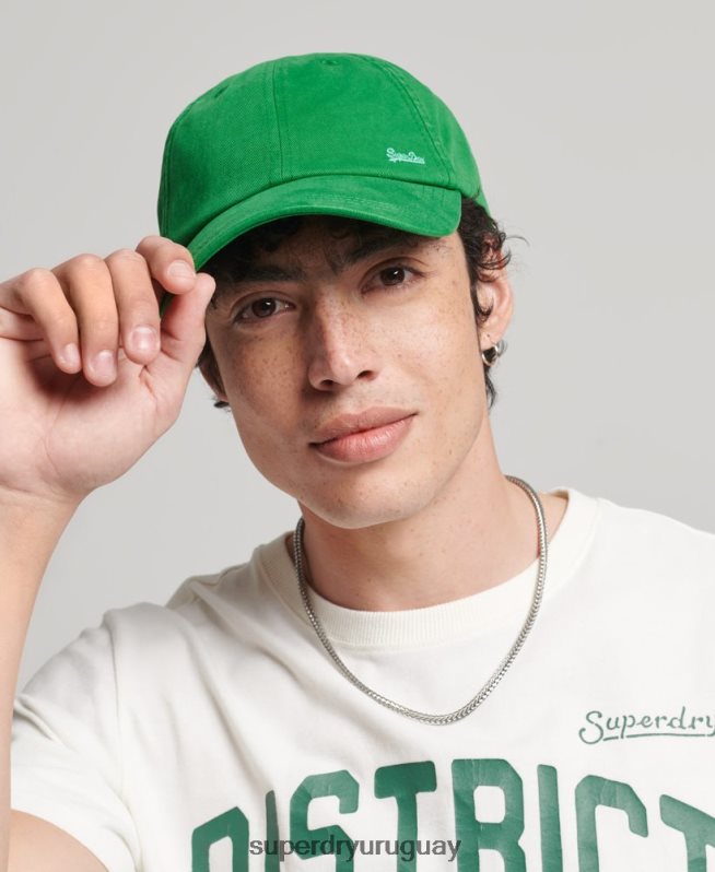 uy Superdry hombres gorra bordada vintage verde DT2N8Z1670 accesorios