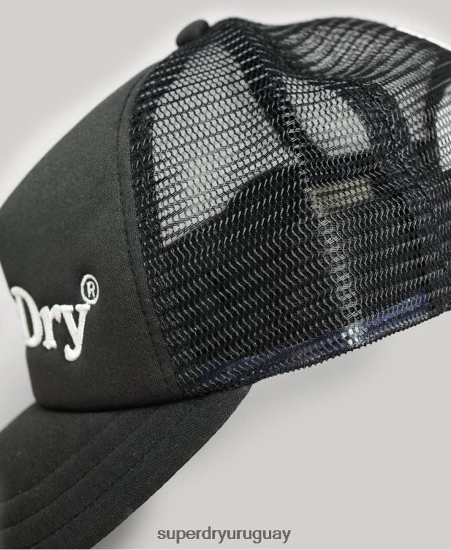 uy Superdry hombres gorra de camionero con gráfico gris oscuro DT2N8Z1708 accesorios