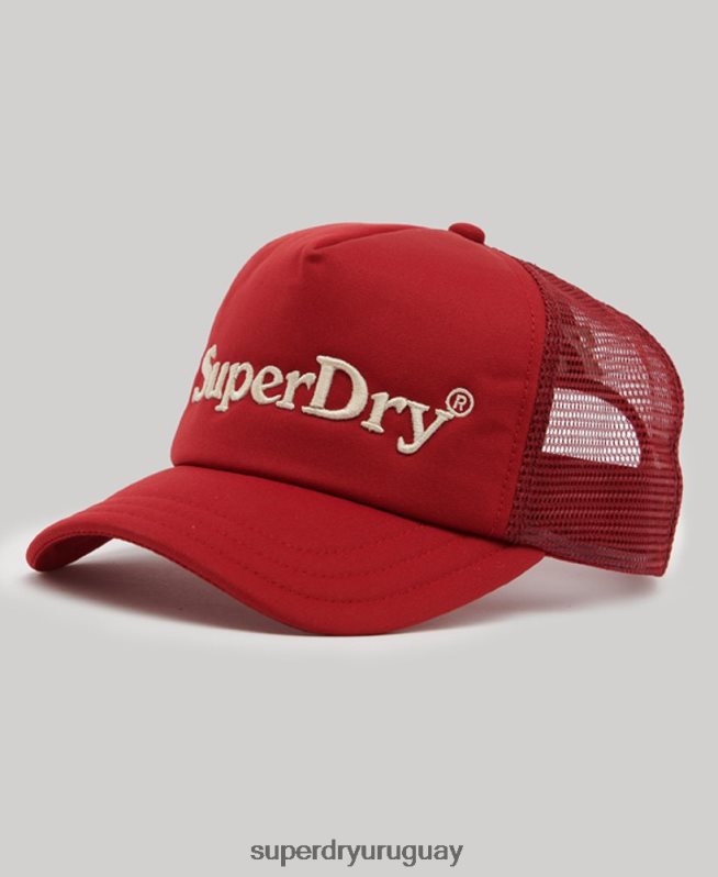 uy Superdry hombres gorra de camionero con gráfico rojo DT2N8Z1709 accesorios