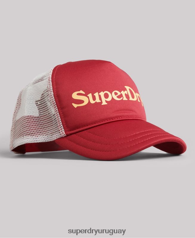 uy Superdry hombres gorra de camionero con gráfico vintage rojo DT2N8Z6367 accesorios