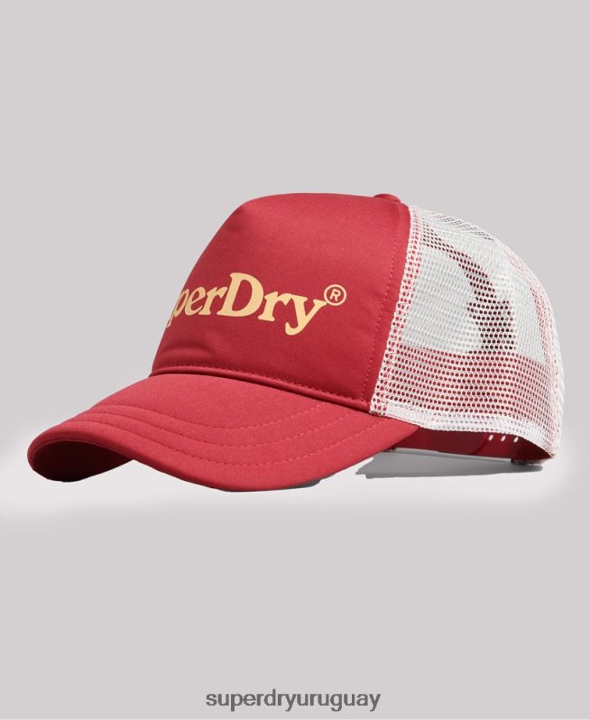 uy Superdry hombres gorra de camionero con gráfico vintage rojo DT2N8Z6367 accesorios