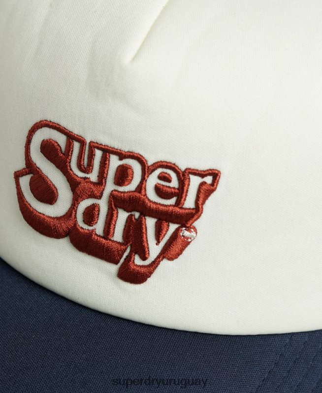 uy Superdry hombres gorra de camionero vintage blanco DT2N8Z1651 accesorios