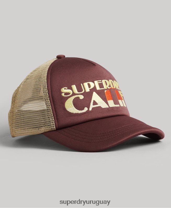 uy Superdry hombres gorra de camionero vintage marrón DT2N8Z1714 accesorios