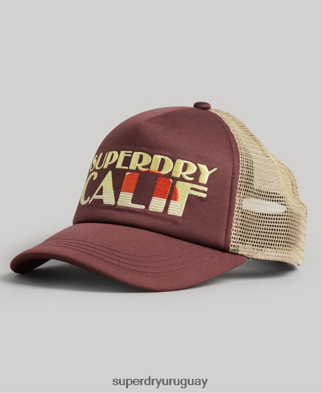 uy Superdry hombres gorra de camionero vintage marrón DT2N8Z1714 accesorios