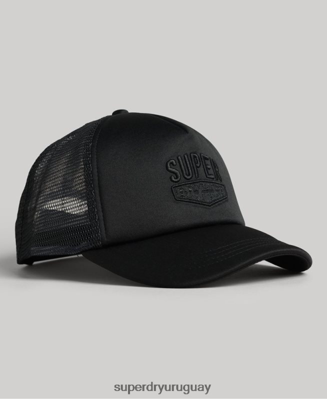 uy Superdry hombres gorra de camionero vintage negro DT2N8Z1629 accesorios