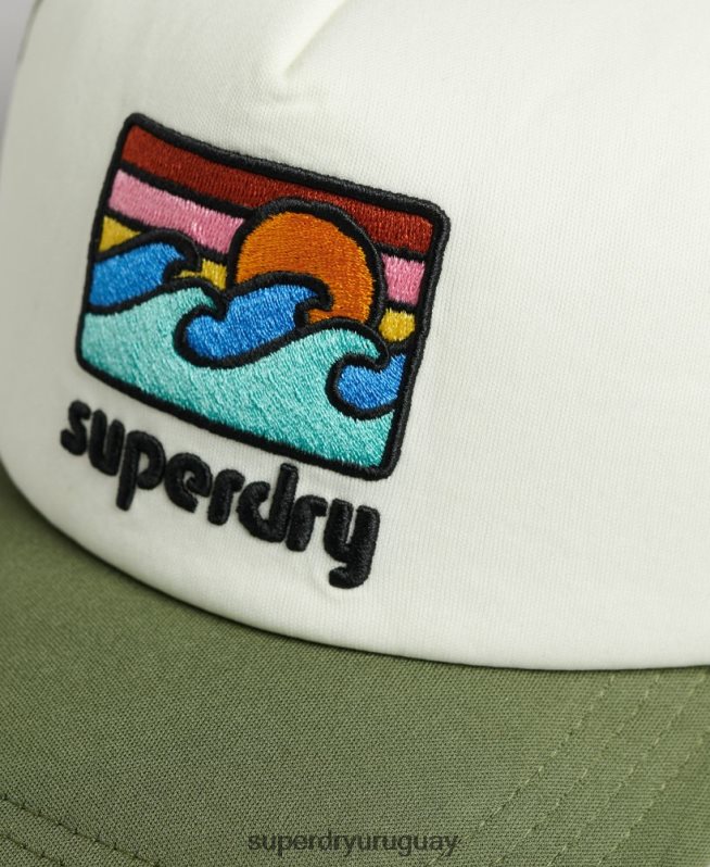 uy Superdry hombres gorra de camionero vintage verde DT2N8Z1646 accesorios
