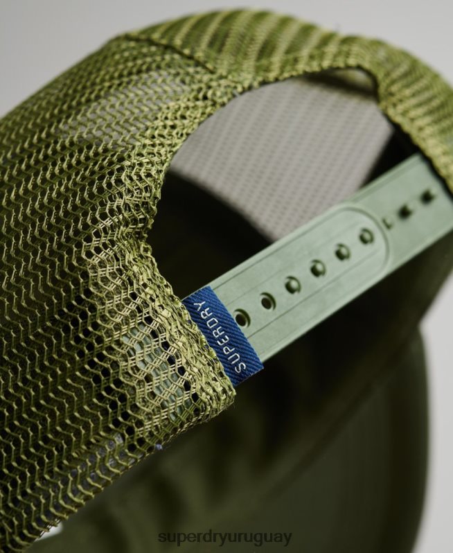 uy Superdry hombres gorra de camionero vintage verde DT2N8Z1646 accesorios