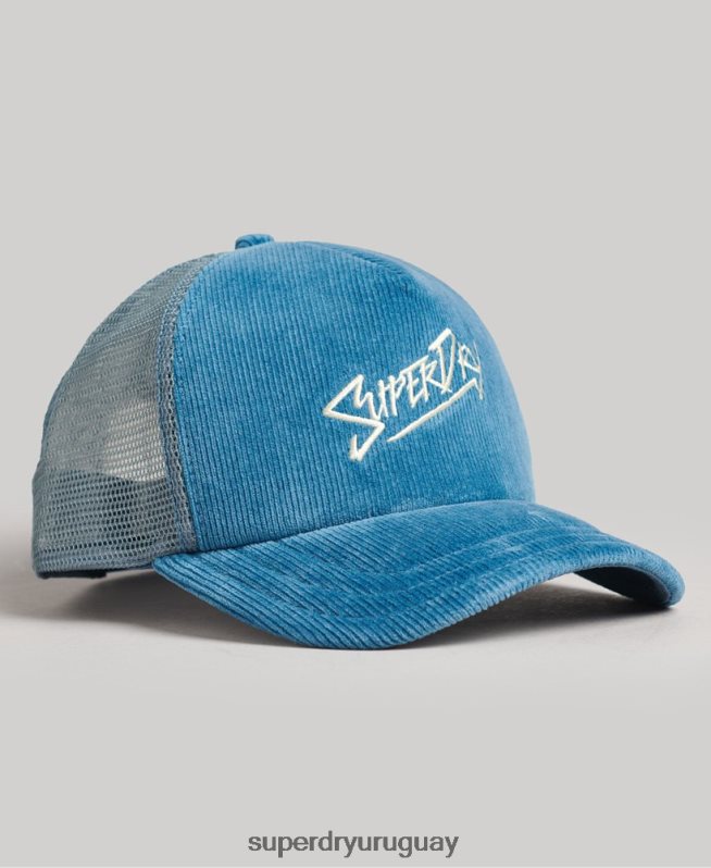 uy Superdry hombres gorra de cordón de la marca vintage azul DT2N8Z1645 accesorios