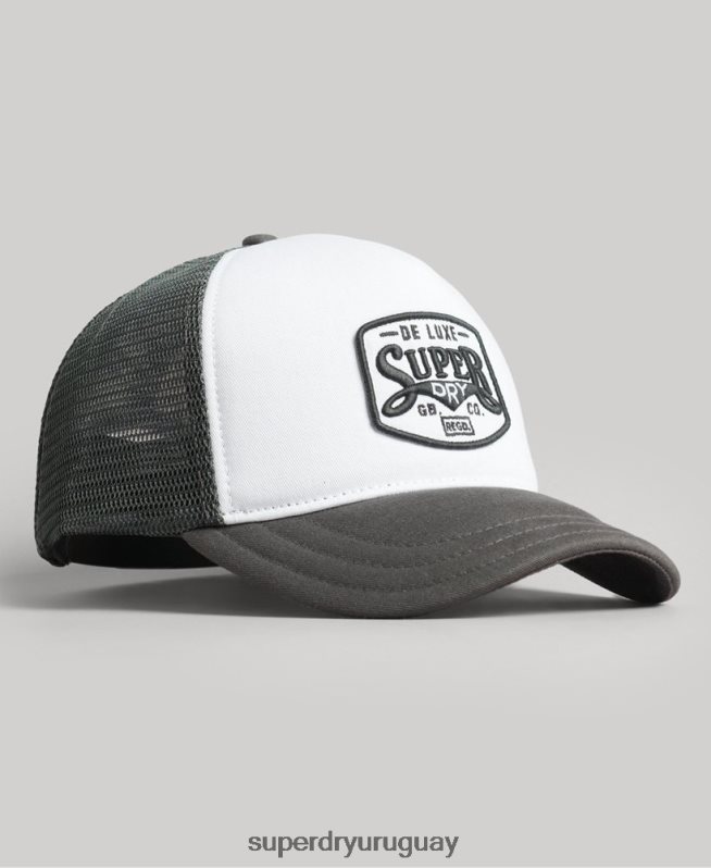 uy Superdry hombres gorra trucker clásica blanco DT2N8Z1594 accesorios