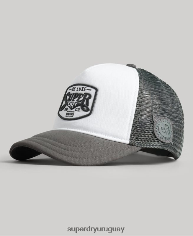 uy Superdry hombres gorra trucker clásica blanco DT2N8Z1594 accesorios