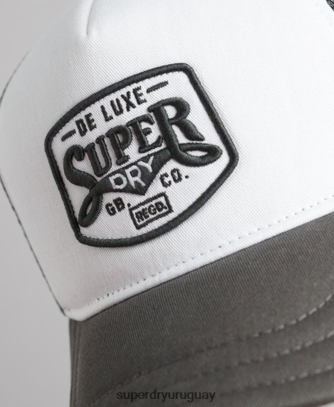 uy Superdry hombres gorra trucker clásica blanco DT2N8Z1594 accesorios