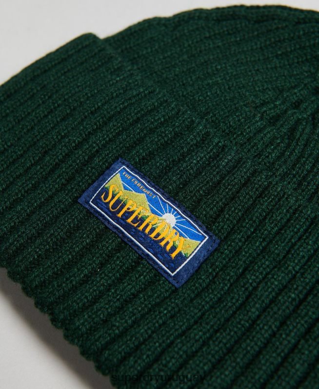 uy Superdry hombres gorro Radar en mezcla de lana verde DT2N8Z1693 accesorios