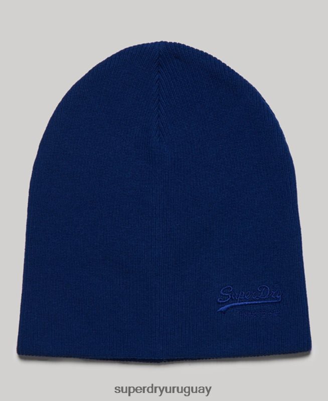 uy Superdry hombres gorro clásico con logo vintage azul DT2N8Z1810 accesorios