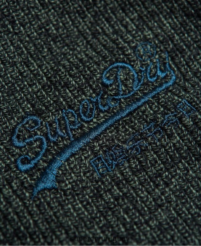 uy Superdry hombres gorro clásico con logo vintage verde DT2N8Z1815 accesorios