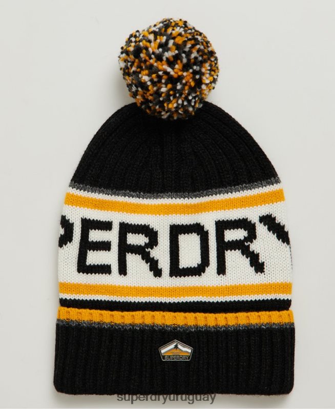 uy Superdry hombres gorro con logo negro DT2N8Z1840 accesorios