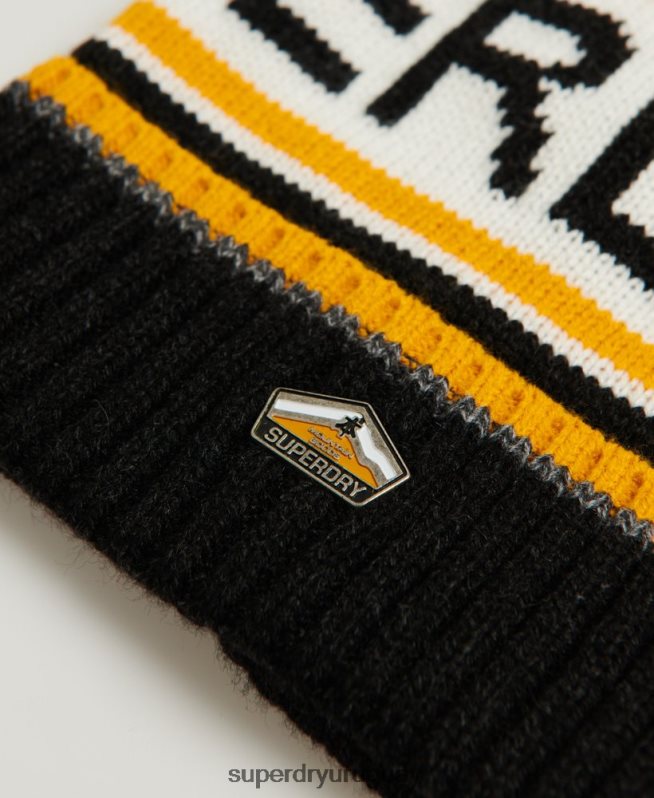uy Superdry hombres gorro con logo negro DT2N8Z1840 accesorios