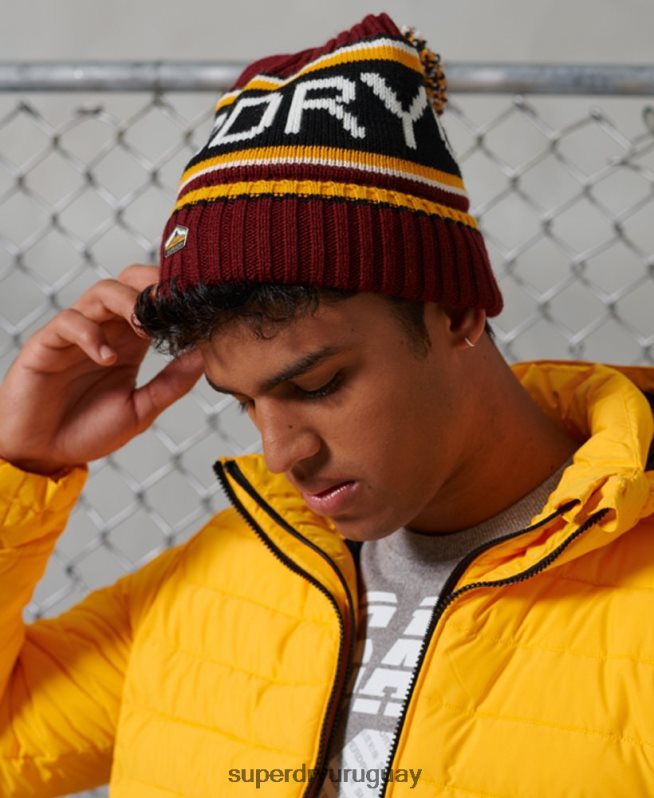 uy Superdry hombres gorro con logo rojo DT2N8Z1838 accesorios